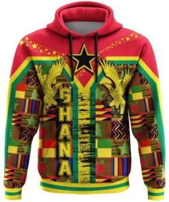 African Hoodie - Ghana Pattern Kente Christmas Hoodie