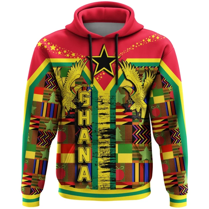 African Hoodie – Ghana Pattern Kente Christmas Hoodie