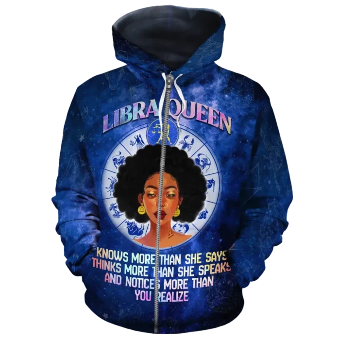 African Hoodie – Libra Queen Fleece Hoodie