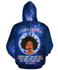 African Hoodie - Libra Queen Fleece Hoodie