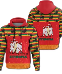 African Hoodie – Ethiopia Christmas Genna Colorful Style Hoodie