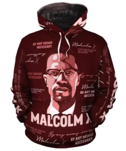 African Hoodie – Malcolm X Red Hoodie