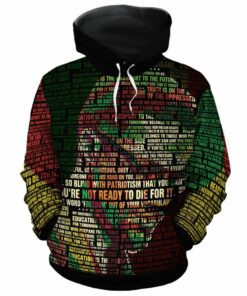 African Hoodie – Malcolm X Inspiring Quotes Hoodie