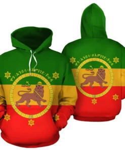 African Hoodie – Ethiopia Lion Of Judah Flag Hoodie