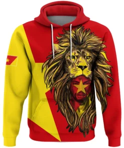 African Hoodie – Amhara Flag Men Lion Hoodie