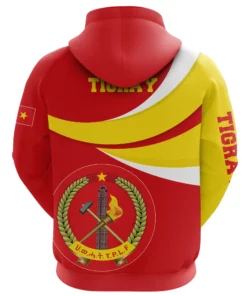 African Hoodie - Tigray Flag Official Seal Red Ver2 Hoodie