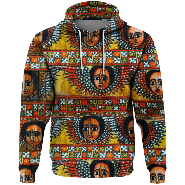 African Hoodie – Ethiopia Debre Birhan Selassie Church Pattern Hoodie