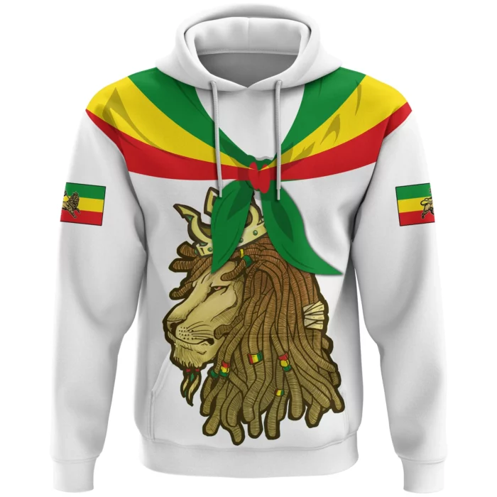 African Hoodie – Ethiopia Cloak Flag Lion King Hoodie