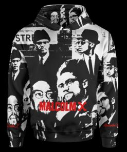 African Hoodie – Malcolm X White Infinite Hoodie
