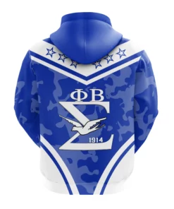 African Hoodie - Phi Beta Sigma Camouflage Hoodie