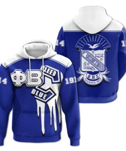 African Hoodie – Phi Beta Sigma Bleed Blue Hoodie Sport...