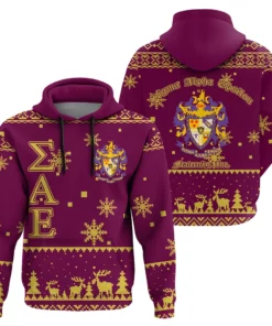 African Hoodie – Christmas Letters Fraternity Sigma Alpha Epsilon Hoodie