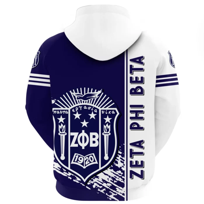 African Hoodie – Zeta Phi Beta Hoodie Quarter Style Hoodie