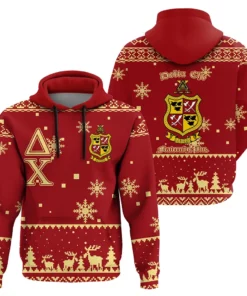 African Hoodie – Christmas Letters Fraternity Delta Chi Hoodie