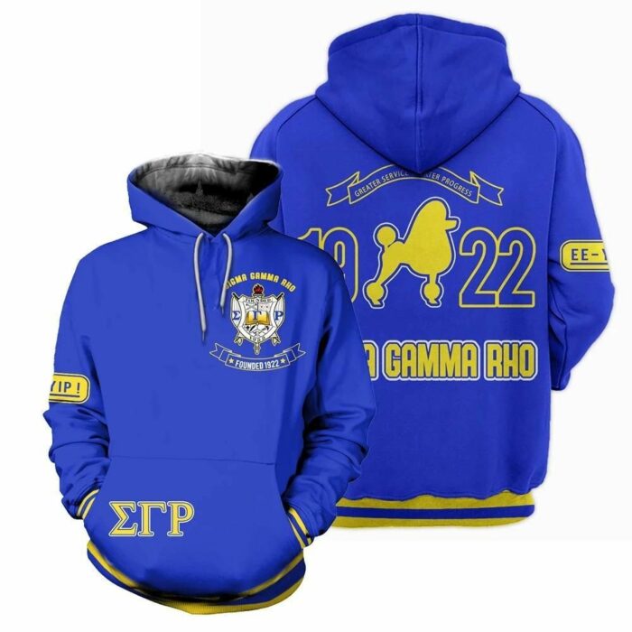 African Hoodie – Greater Service And Greater Progress Sigma Gamma Rho Hoodie