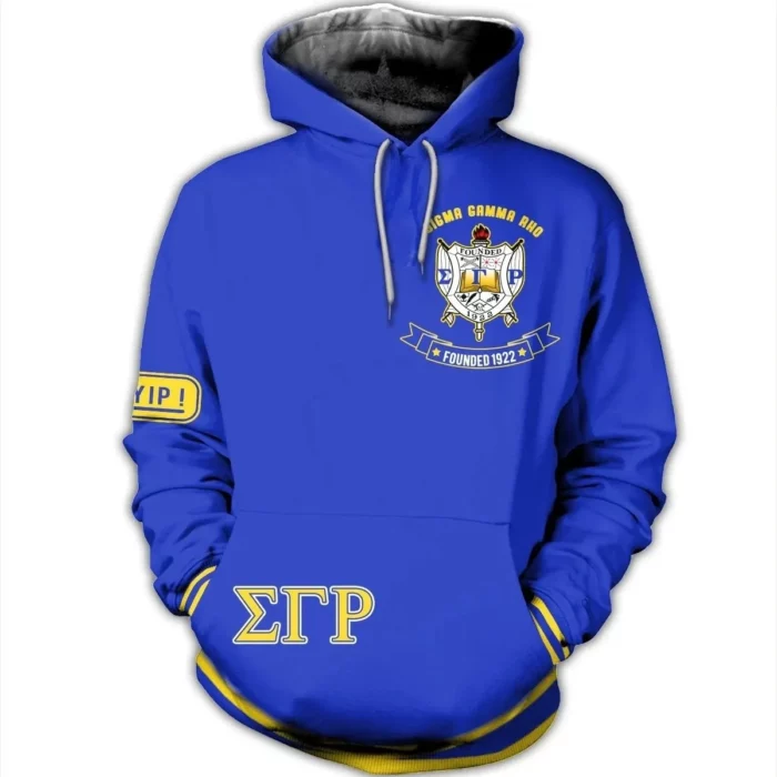 African Hoodie – Greater Service And Greater Progress Sigma Gamma Rho Hoodie
