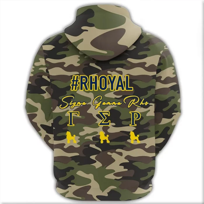 African Hoodie – Sigma Gamma Rho Camouflage Style Hoodie