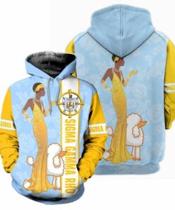 African Hoodie – Black Woman And Poodle Sigma Gamma Rho...