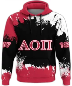 African Hoodie - Alpha Omicron Pi Face Style Hoodie