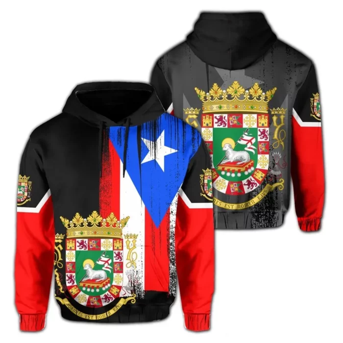 African Hoodie – Encanto Rican Puerto Rico Coat Of Arm Hoodie