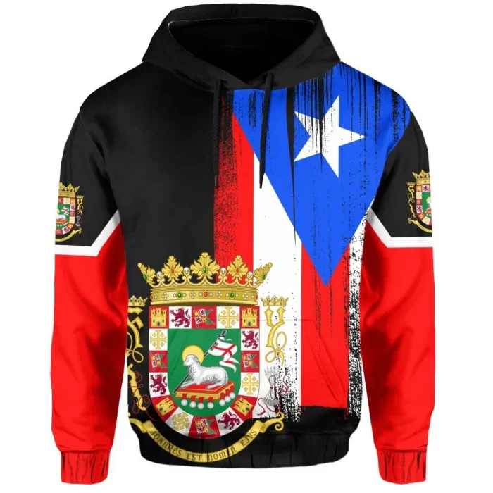 African Hoodie – Encanto Rican Puerto Rico Coat Of Arm Hoodie