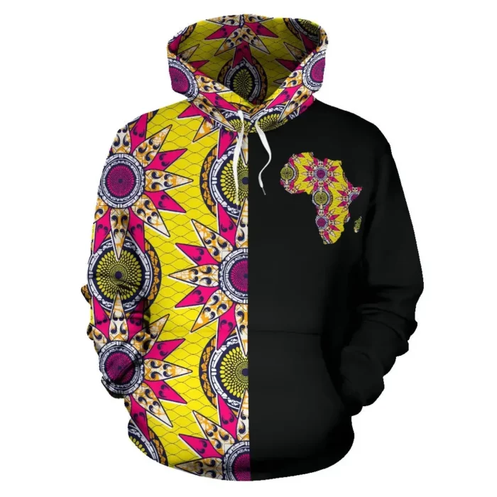 African Hoodie – Ankara Cloth Ankara Aje Goddess of Wealth The Half Hoodie