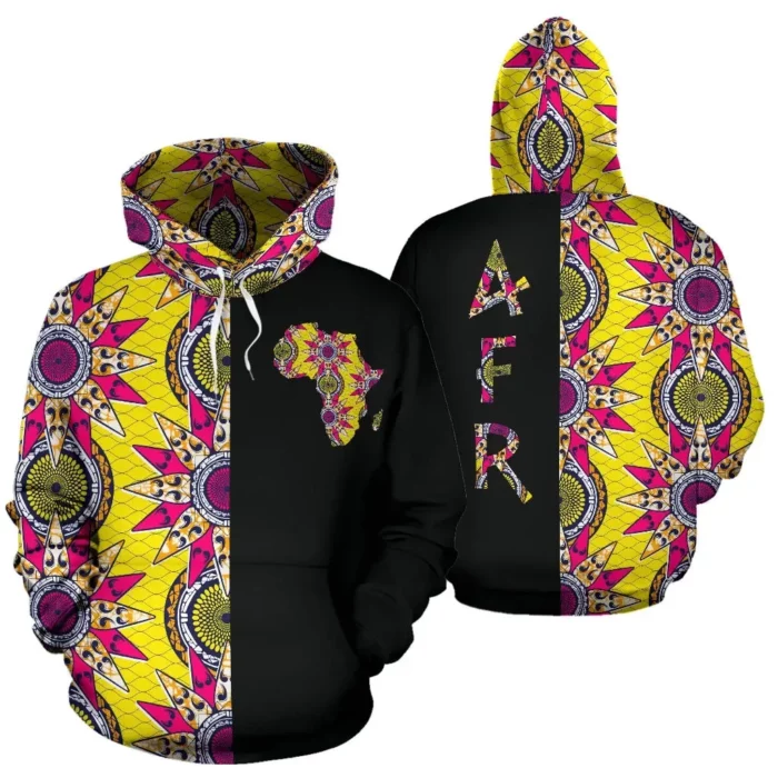African Hoodie – Ankara Cloth Ankara Aje Goddess of Wealth The Half Hoodie