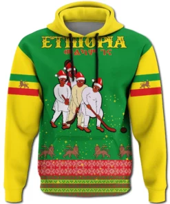 African Hoodie - Ethiopia Christmas Genna Snow Style Hoodie