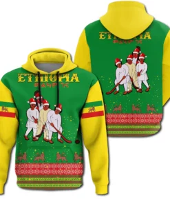 African Hoodie – Ethiopia Christmas Genna Snow Style Hoodie