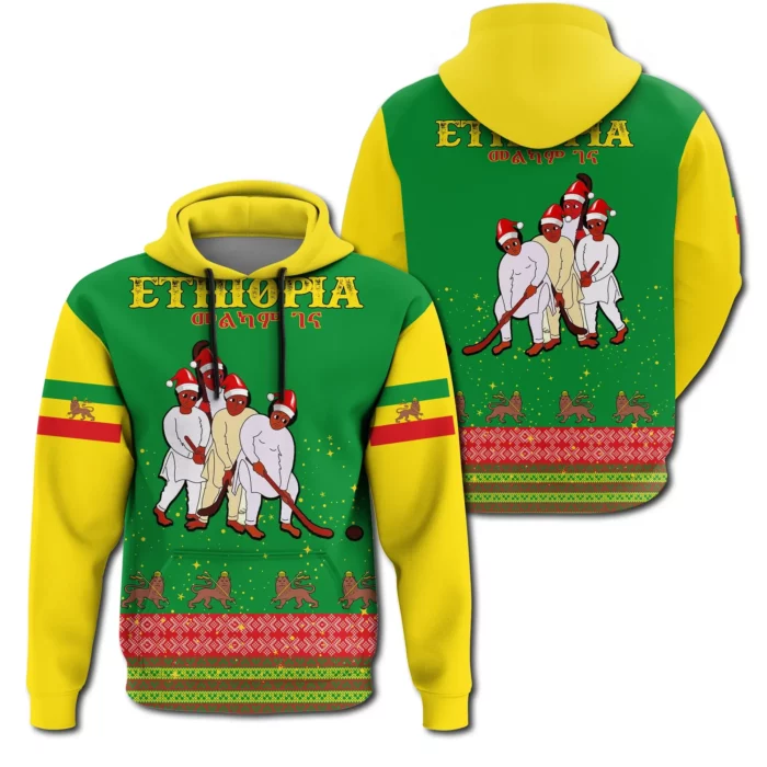 African Hoodie – Ethiopia Christmas Genna Snow Style Hoodie