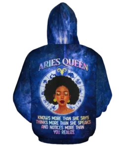 African Hoodie - Aries Queen Fleece Hoodie