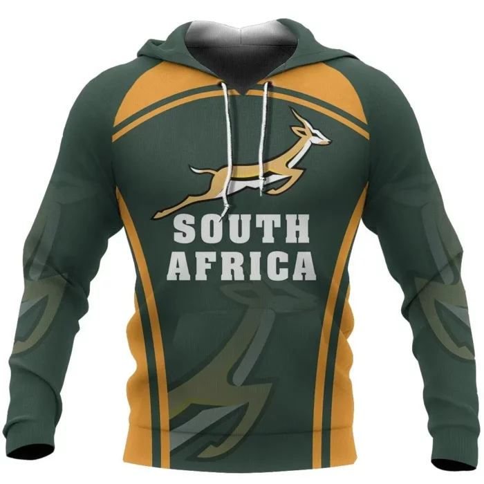 African Hoodie – South Africa Springbok Sport Style Hoodie