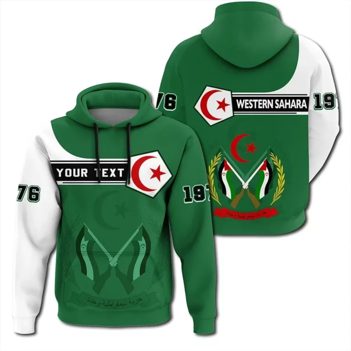 African Hoodie – (Custom) Western Sahara Hoodie Pentagon Style Hoodie