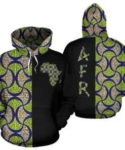 African Hoodie – Ankara Cloth Ogee Drop The Half Hoodie