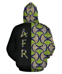 African Hoodie - Ankara Cloth Ogee Drop The Half Hoodie