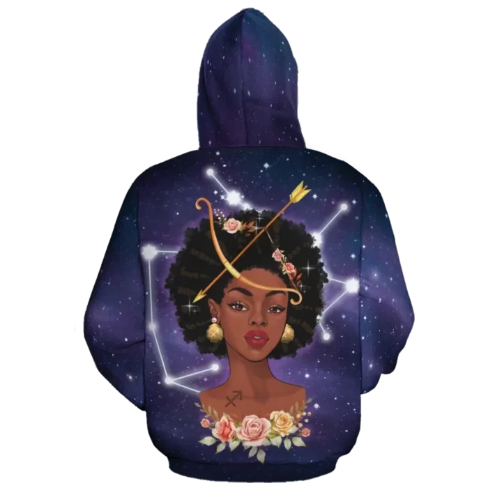 African Hoodie – Sagittarius Queen Art Hoodie