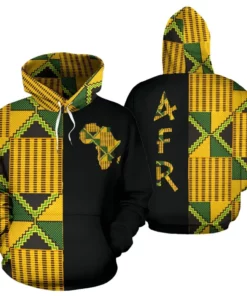 African Hoodie – Kente Cloth Apremoo The Half Hoodie