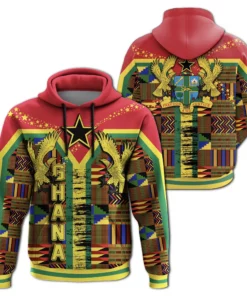 African Hoodie – Ghana Kente Style Hoodie