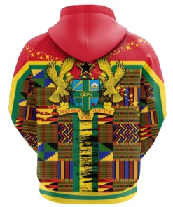 African Hoodie - Ghana Kente Style Hoodie