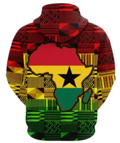 African Hoodie - Ghana Kente Customize Hoodie