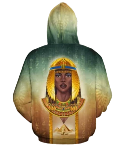African Hoodie - Cleopatra Fleece All-over Hoodie