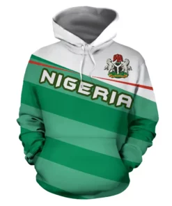 African Hoodie - Nigeria Flag Vivian Style Hoodie