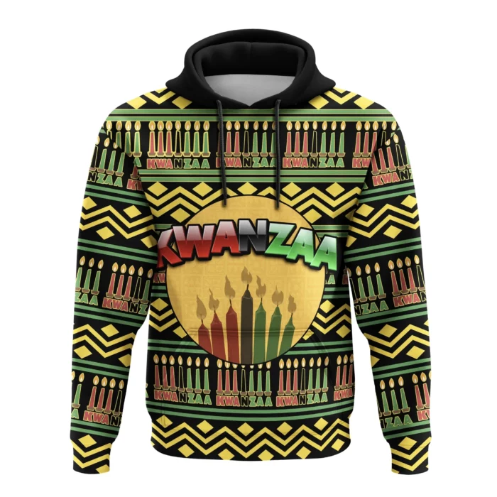 African Hoodie – Kwanzaa Seven Candles Hoodie