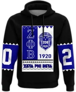 African Hoodie - Zeta Phi Beta Black Style Hoodie