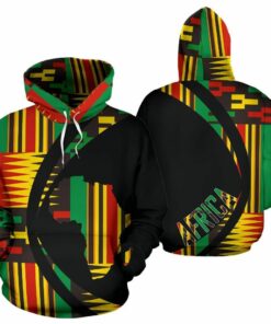 African Hoodie – Kente Cloth Adwinasa Circle Style Hoodie