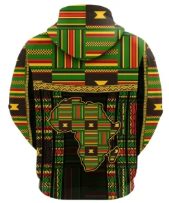African Hoodie - Ghanaian Pattern Kente Hoodie