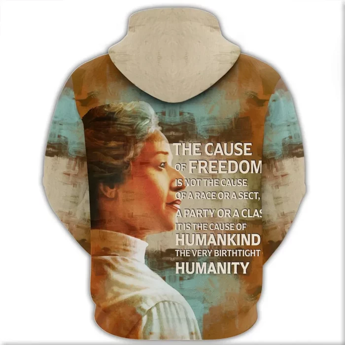 African Hoodie – Anna Julia Cooper Quote Paint Mix Hoodie