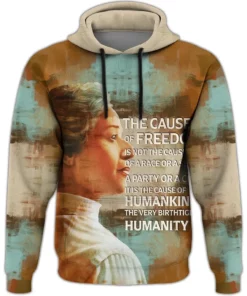 African Hoodie - Anna Julia Cooper Quote Paint Mix Hoodie