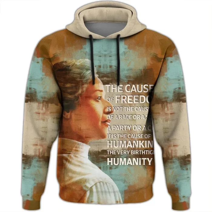 African Hoodie – Anna Julia Cooper Quote Paint Mix Hoodie