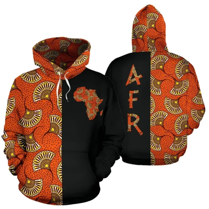 African Hoodie – Ankara Cloth African Flora The Half Hoodie